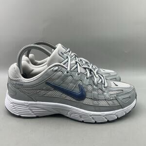 Youth's 6.5 / Women's 8 - Nike P-6000 Gray Blue Mesh Running Low Shoes Sneakers